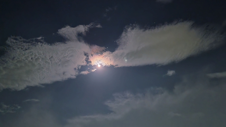 Cloudy Moon Hyderabad India