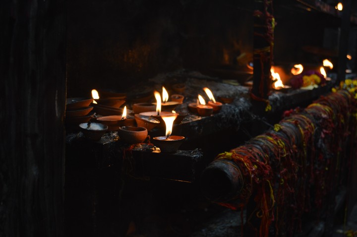 lamps in temple