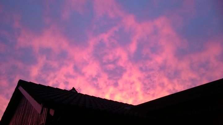 Pink sky in Viby