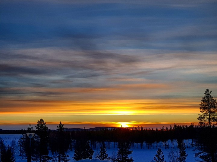 sunrise in northern sweden