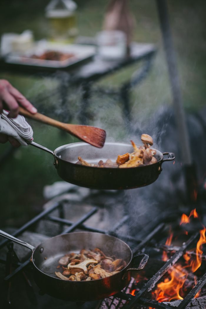 cooking food