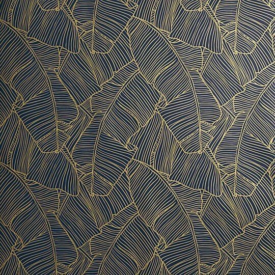blue and gold leaves