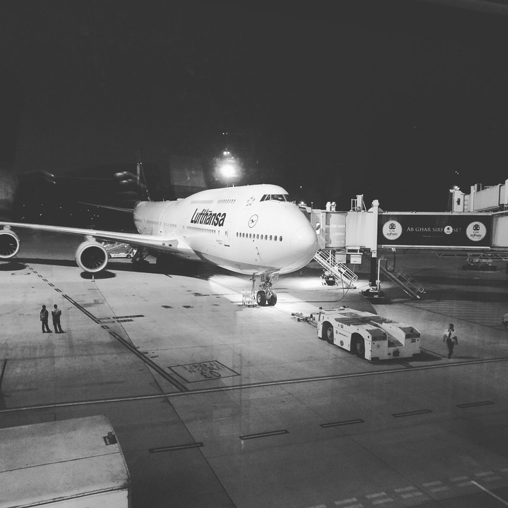 Onboard 747 to Europe