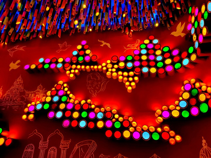 Colourful lights decorations