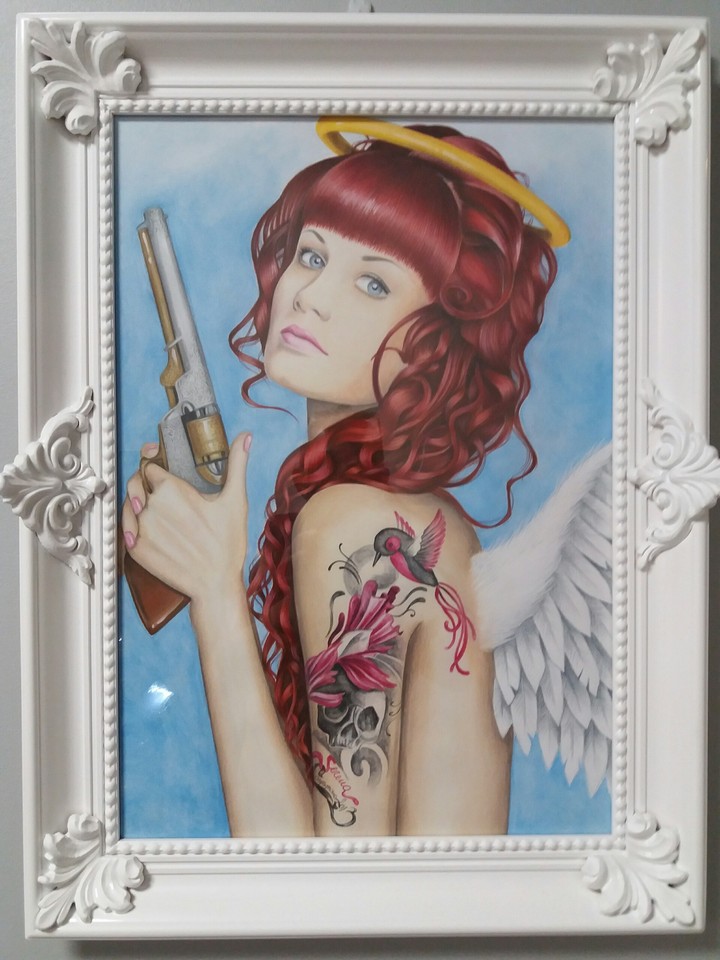 Angel and gun