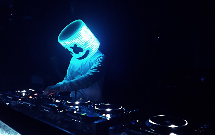 Marshmello playing DJ