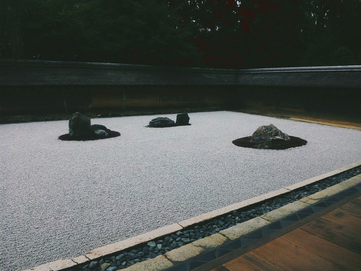 stone garden of Ryoanji Temple