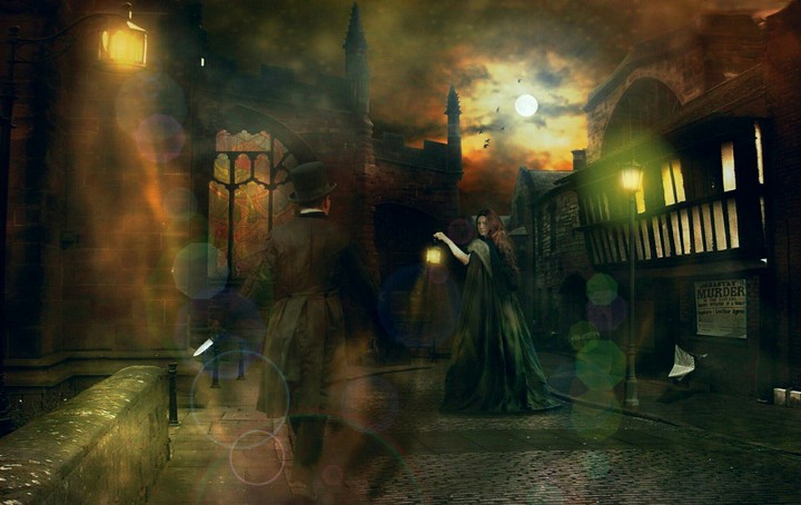fairy couple night walk