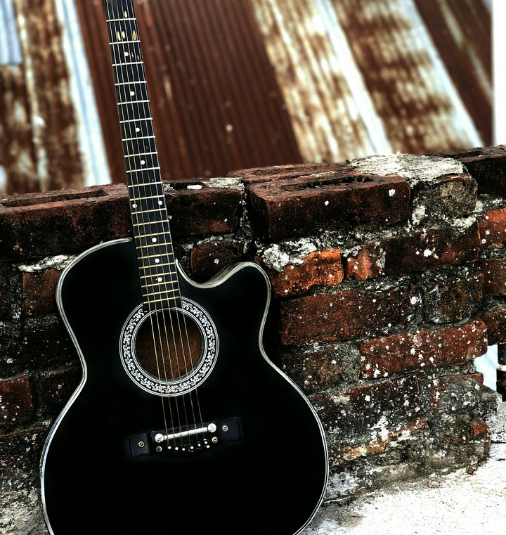 black guitar