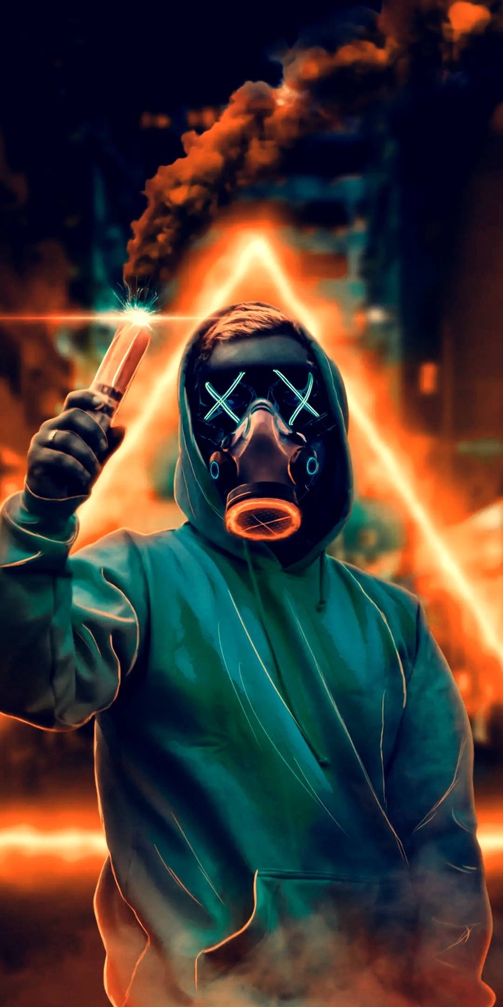 Neon Mask Ghost