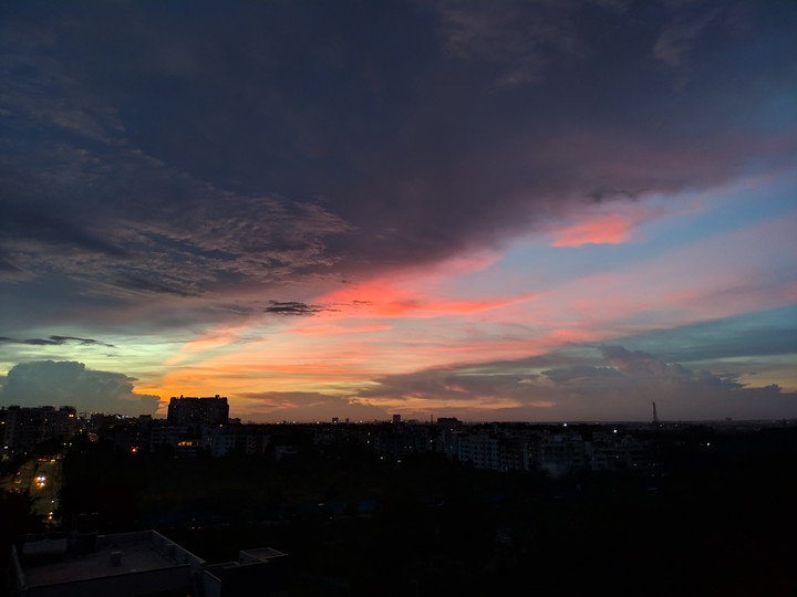 Sunset colors