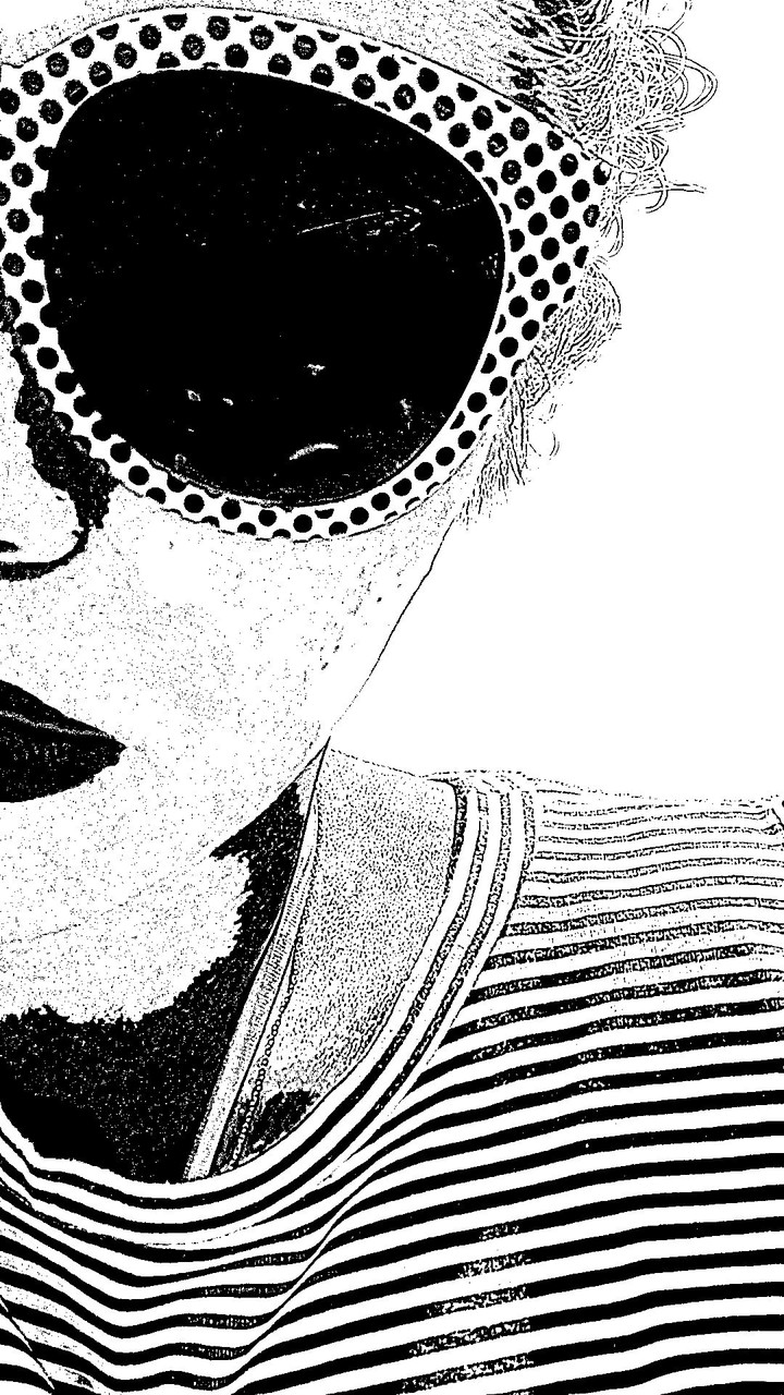 The girl with sunglasses