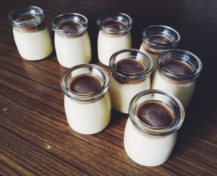 Egg pudding with Vietnamese coffee 