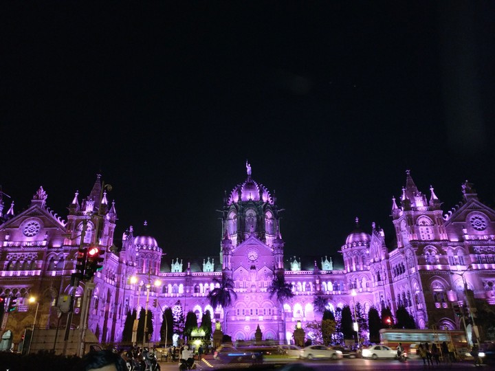 night view of cst station