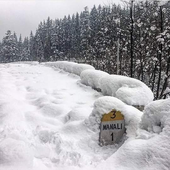 snow fall ❄ at manali (India)
