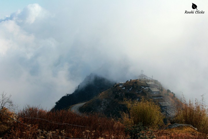 covered by a cloud