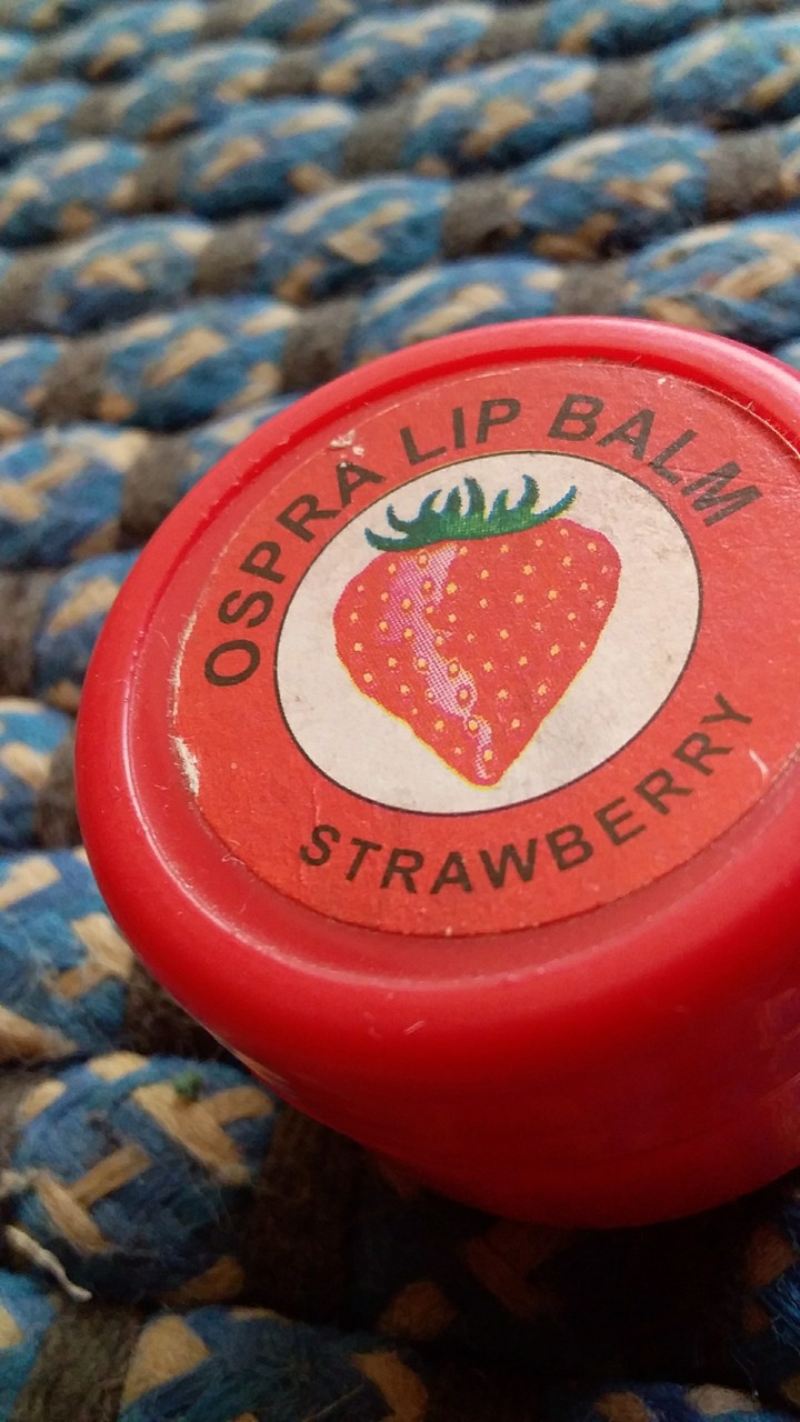 strawberry lip barm