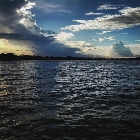 River... Evening Time.... Cloudy Weather....
