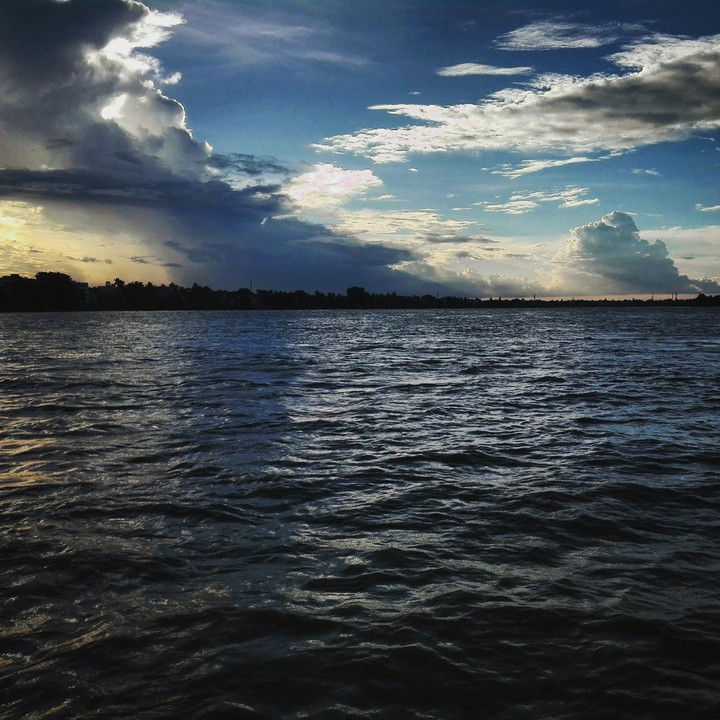 River... Evening Time.... Cloudy Weather....