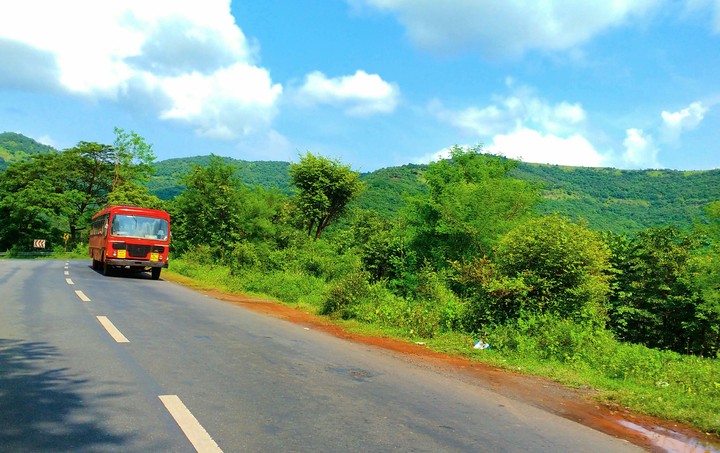 state transport bus, Konkan Region, Maharashtra India