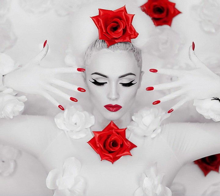 red and white