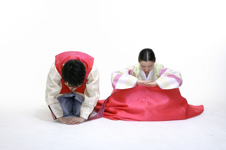 Couple in Korean Dress