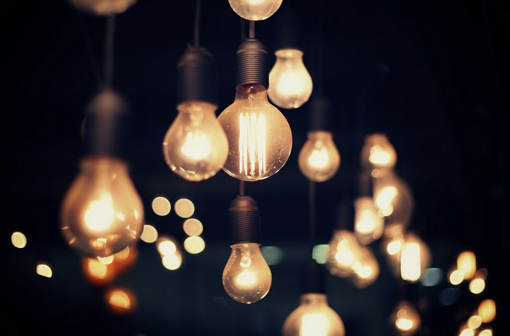 Hanging light bulbs