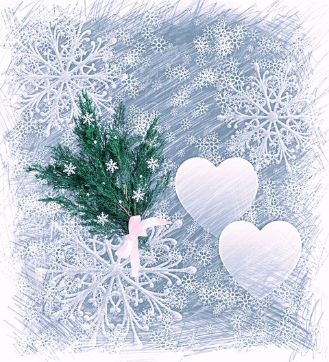 snowflakes, winter壁纸