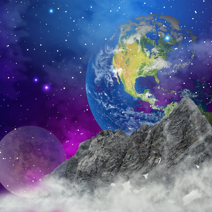 Moon And Earth