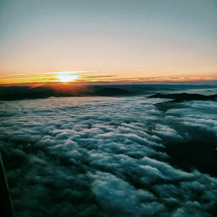 sunrise view from a plane
