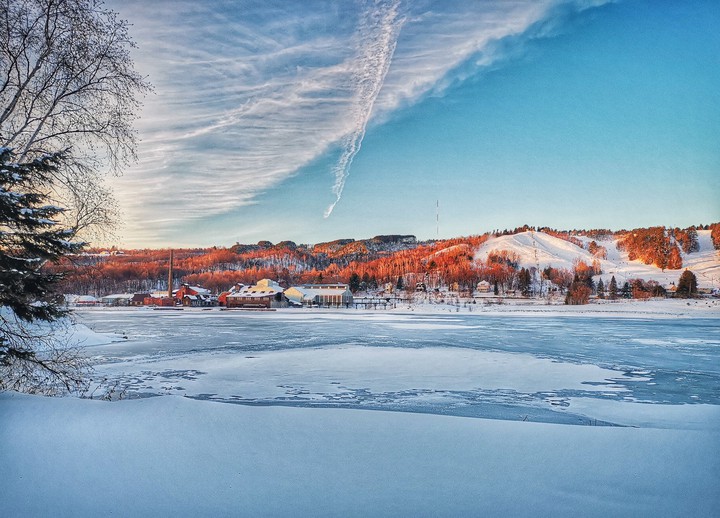 Frozen lake