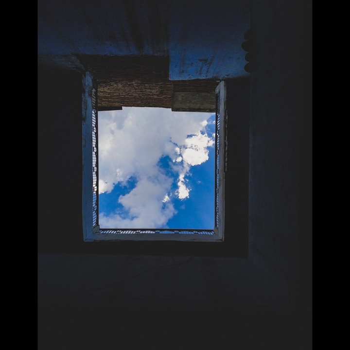 Clouds and houses.