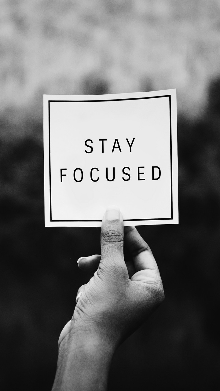 motivation stay focused quote text portrait