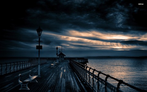 Pier, atmosphere wallpapers