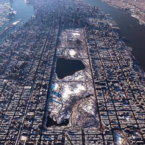 Central Park covered in snow ❄ @sportforlife15