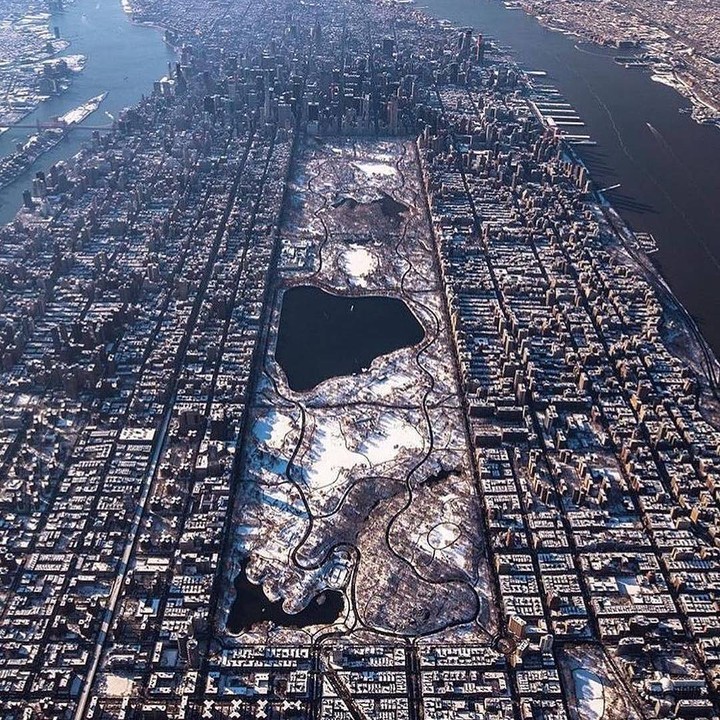 Central Park covered in snow ❄ @sportforlife15