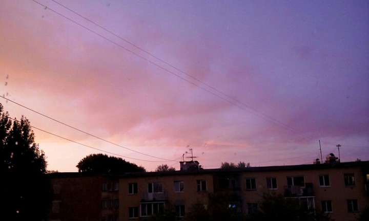 Pink sunset.