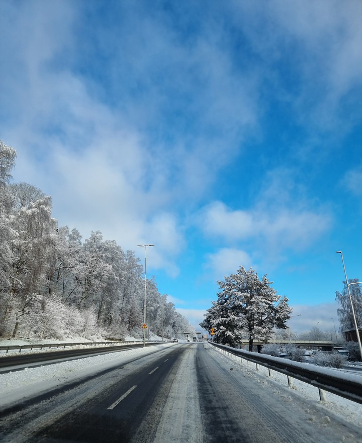 snow filled roads