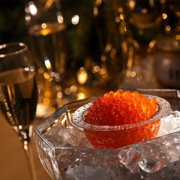 Russian caviar and Russian vodka New Year