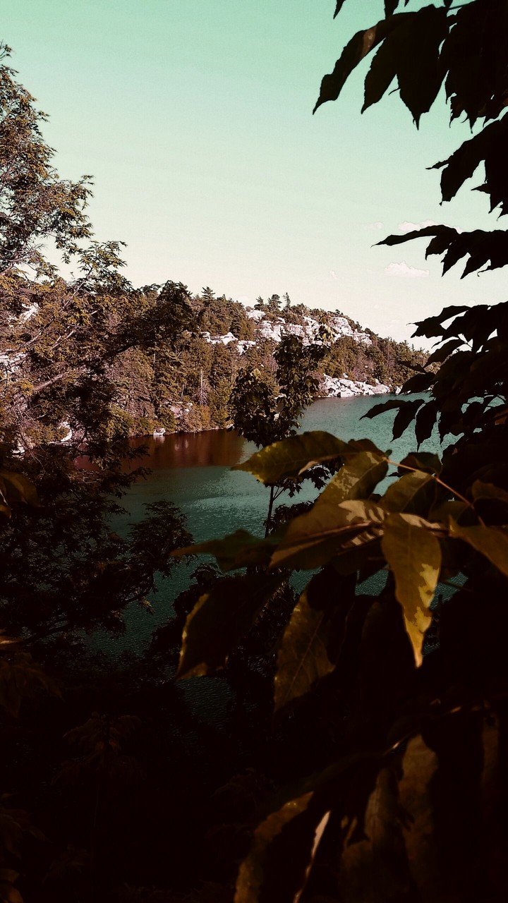 Lake with and orange filter