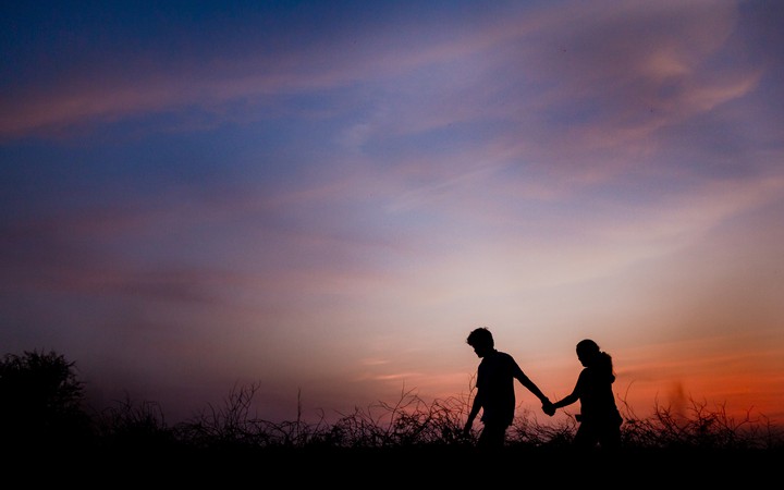sunset couple