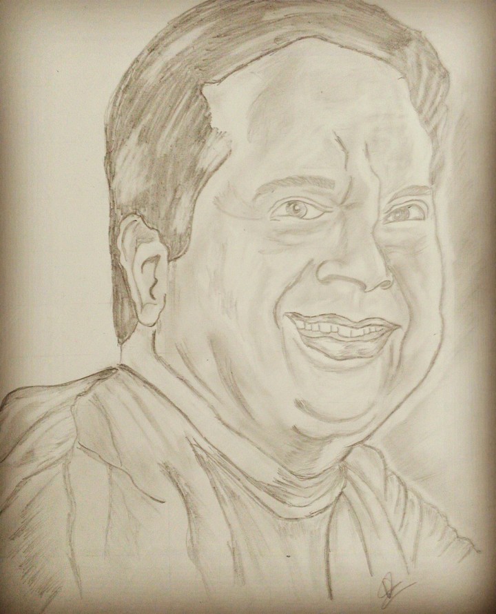 sketch of an old man