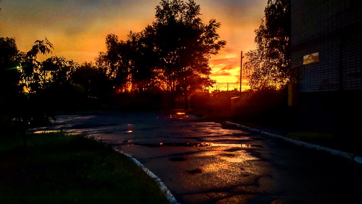 Sunset after rain