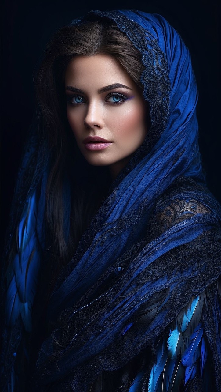 hình nền lips, blue