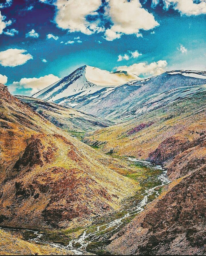 River #Mountain #ice #cloud
