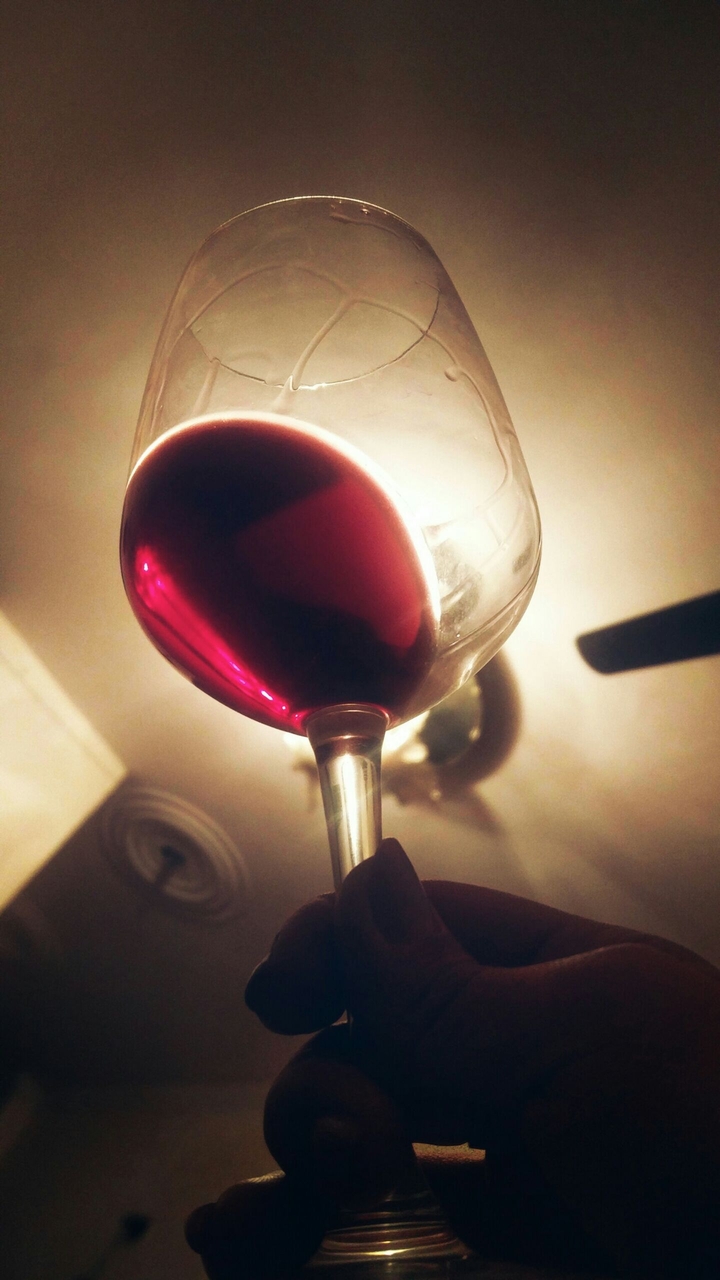 a glass of wine