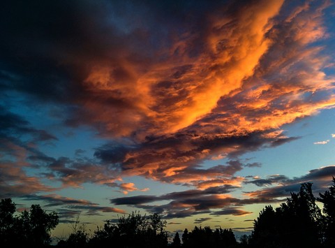 clouds and flames