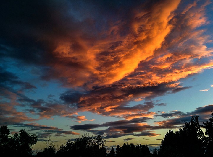 clouds and flames