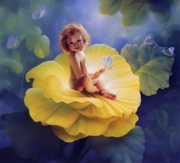 Bloom & little girl