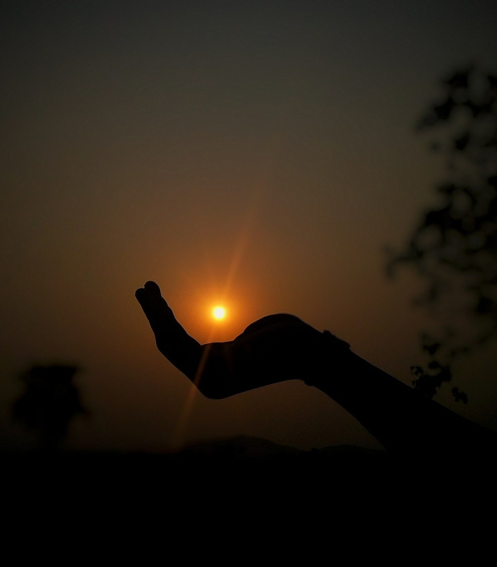 into hand